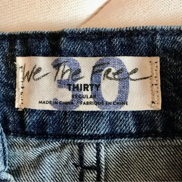 We The Free Belted Jade Denim mini skirt jean skirt 30 / 10 pockets Free People - Picture 5 of 7